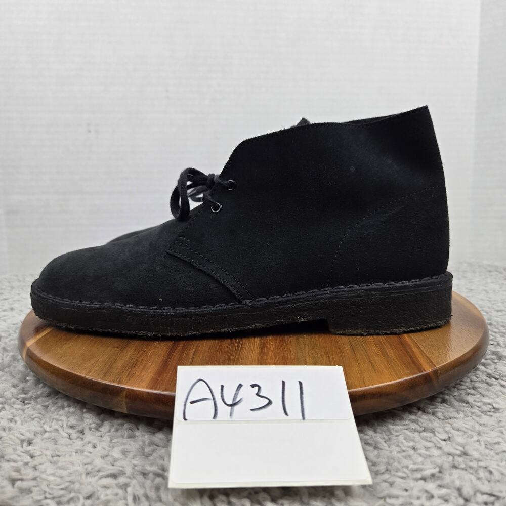 Clarks Mens 9M Original Desert Black Suede Crepe Sole Casual Daily Chukka Boot